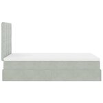 vidaXL Cadre de lit ottoman et matelas gris clair 120x200 cm velours