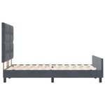vidaXL Lit à ressorts avec tête de lit Gris foncé 160 x 200 cm Velours
