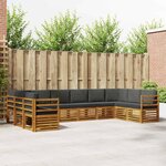 vidaXL Ensemble de canapé d'angle 10 Pièces Naturel et Anthracite
