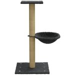 vidaXL Arbre à chat avec griffoir en sisal Gris foncé 74 cm