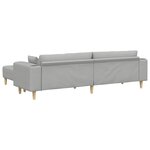 Sofa en tissu avec coussin 3 Pièces Gris nuage 208 cm tissu