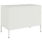 vidaXL Meuble TV blanc 68x39x50 5 cm acier