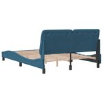 vidaXL Cadre de lit sans matelas bleu 140x190 cm velours