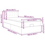vidaXL Lit ottoman avec matelas bleu 100x200 cm tissu