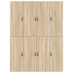 vidaXL Cadre de lit Chêne sonoma 135 x 190 cm Bois d'ingénierie