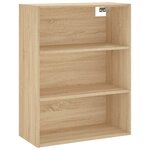 vidaXL Buffet haut Chêne sonoma 69 5x34x180 cm Bois d'ingénierie