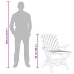 vidaXL Chaises de jardin pliantes lot de 6 61x67x90cm bois massif teck