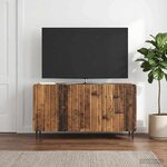 vidaXL Meuble TV 99 x 34 5 x 52 cm Bois ancien Bois d'ingénierie