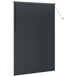 vidaXL Store de Fenêtre avec des rideaux Autre Noir 140 x 220 cm Aluminium