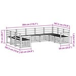 vidaXL Ensemble de canapés d'extérieur 9 pc Naturel