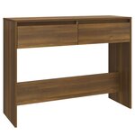 vidaXL Table console chêne marron 100x35x76 5 cm bois d'ingénierie