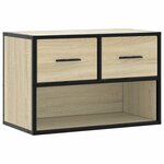 vidaXL Meuble TV chêne sonoma 60x31x39 5 cm bois d'ingénierie et métal