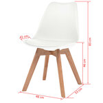 vidaXL Chaises à manger lot de 2 Blanc Plastique