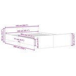vidaXL Cadre de lit sans matelas gris béton 140x200 cm