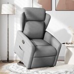 vidaXL Fauteuil inclinable Gris clair Tissu