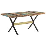 vidaXL Table de salle à manger 160x80x76cm Bois de récupération massif