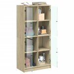 vidaXL Buffet haut avec portes chêne sonoma bois d'ingénierie
