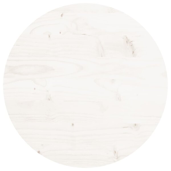 vidaXL Dessus de table rond blanc Ø40x3 cm bois de pin massif