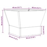 vidaXL Braise Marron 40 x 40 x 35 cm Acier