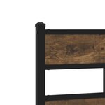 vidaXL Cadre de lit en métal sans matelas chêne fumé 140x200 cm