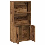 vidaXL Bibliothèque vieux bois 60x24x120 cm bois d'ingénierie