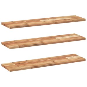 vidaXL Étagères flottantes 3 Pièces 100x20x2 cm acacia massif à l'huile