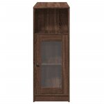 vidaXL Table de bar avec étagères chêne marron bois d'ingénierie