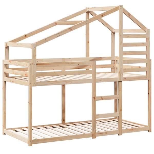 vidaXL Lit superposé sans matelas 90x200 cm bois de pin massif