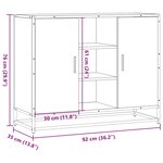 vidaXL Buffet chêne marron 92x35x76 cm Bois d'ingénierie