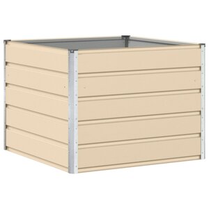 vidaXL Jardinière Ivoire 100 x 100 x 75 cm Acier