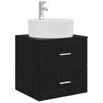 vidaXL Vanité de lavabo mural Chêne noir 49 5 x 44 5 x 65 cm