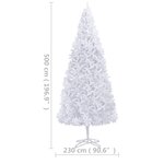 vidaXL Arbre de Noël artificiel pré-éclairé 500 cm blanc