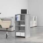vidaXL Bureau de réception sonoma gris 55x50x103 5 cm bois ingénierie