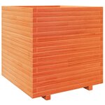 vidaXL Jardinière cire marron 70x70x72 5 cm bois de pin massif