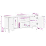 vidaXL Meuble TV 105x33x46 cm Bois massif de manguier