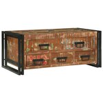 vidaXL Table basse Marron 90 x 50 x 38 cm bois de récupération massif