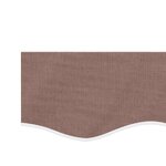 vidaXL Tissu de remplacement de cantonnière d’auvent rayure marron 6 m