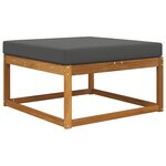 vidaXL Coussin de canapé d'extérieur Anthracite 80 x 80 x 8 cm