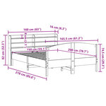 vidaXL Cadre de lit sans matelas blanc 150x200 cm bois de pin massif