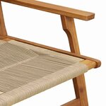 vidaXL Banc de jardin Beige 76x122x73 cm en bois massif d'acacia