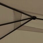 vidaXL Belvédère avec revêtement de poteaux 3x4x2 6 m Taupe 160 g/m²