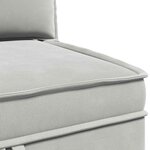 vidaXL Canapé d'angle avec rangement Gris clair Velours