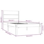 vidaXL Cadre de lit Bois de pin massif 90x200 cm
