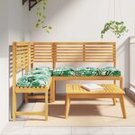 vidaXL Coussins de palette pour siège - 6 pièces  motif de feuilles  40 x 40 x 8 cm  tissu Oxford.