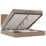 VidaXL Cadre de lit ottoman et matelas cappuccino 200x200cm similicuir