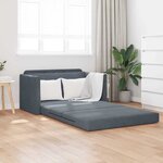 vidaXL Canapé-Lit Gris foncé 124 x 204 x 61 cm Velours
