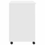 vidaXL Bureau avec roues Blanc 91 x 50 x 77 cm Bois d'ingénierie