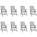 vidaXL Ensemble à manger de jardin 9 Pièces anthracite métal maille