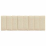 vidaXL Coussin de tête de lit crème 140 cm tissu