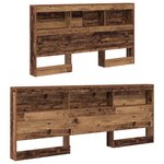 vidaXL Tête de lit de rangement Bois ancien 160 cm Bois d'ingénierie